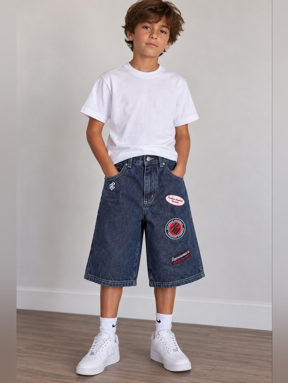 Vintage Y2K Rocawear Jorts Youth 12 Baggy Denim Shorts Hip Hop Streetwear 2000s